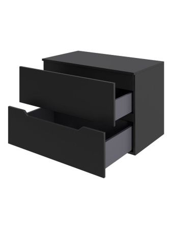 Тумба под раковину Orange Line Li-80TubMDF 80х50 подвесная цвет черный