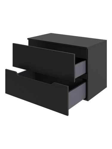 Тумба под раковину Orange Line Li-80TubMDF 81х46х54 подвесная цвет черный - фото 4