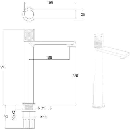 Смеситель Allen Brau Liberty 5.33002-31 на раковину черный - фото 2