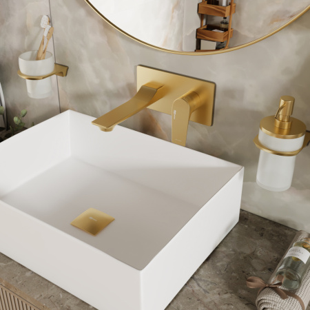 Смеситель WasserKRAFT Aisch 5500 5530 встраиваемый золото без термостата