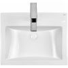Раковина из сантехнического фарфора Bond Cube S11-540 50х40 встраиваемая цвет белый 1 отверстие под смеситель
