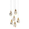 Светильник подвесной Delight Collection Crystal rock II (Црыстал роцк ИИ) 9701P/6R brass