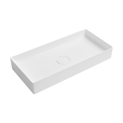 Раковина из сантехнического фарфора Wellsee Pure BY Wellsee 150711000 75х36 накладная цвет белый глянцевый без отверстий под смеситель - фото 2