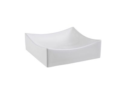 Раковина из сантехнического фарфора Aquatek AQ5516-00 40х40 накладная цвет белый без отверстий под смеситель