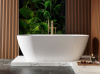 Ванна из искусственного камня Solid Surface Cezares RELAX CZR-RELAX-150-75-57-SSB 150х75 отдельностоящая овальная с ножками