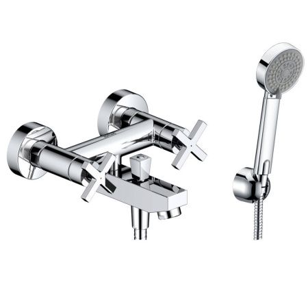 Смеситель для ванны Wasserkraft Weser 7800 7801 настенный хром