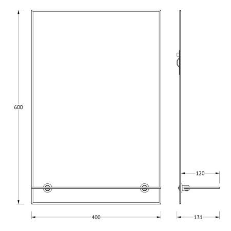 Зеркало Evoform Attractive BY 0502 40х60 подвесное