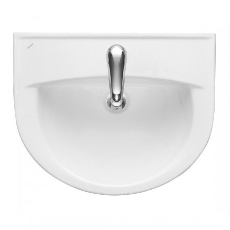 Раковина из сантехнического фарфора Santeri Виктория 131116S0011B0 60х50 подвесная цвет белый 1 отверстие под смеситель