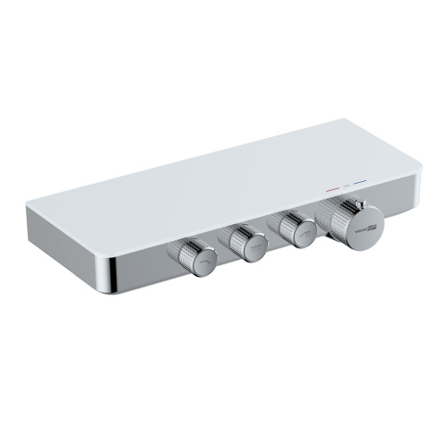 Смеситель для ванны и душа WasserKRAFT 8599 Thermo настенный белый - фото 2