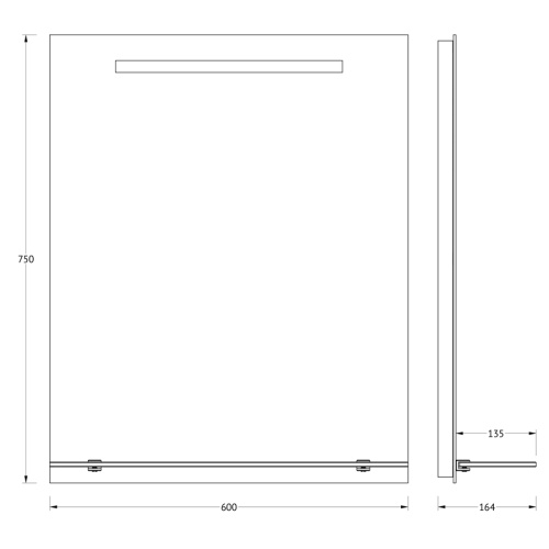 Зеркало со встроенным LED-светильником Evoform Ledline-S BY 2154 60х75 - фото 2