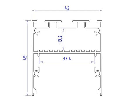 Алюминиевый профиль Ambrella Light Profile System (Профиле Сыстем) GP3050BK