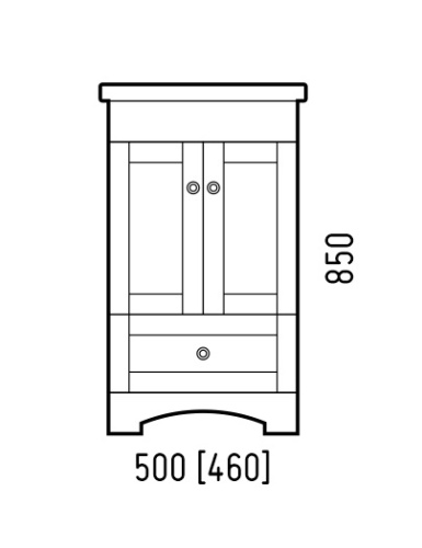 Тумба под раковину Corozo Техас SD-00000994 46х38х81 - фото 2