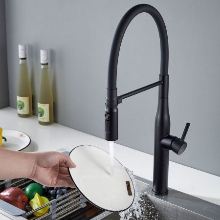 Смеситель для кухни Shevanik S123H-3 на мойку черный