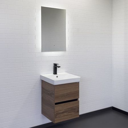 Тумба с раковиной Comforty Дартфорд 00-00013694CF 50х50 подвесная цвет коричневый