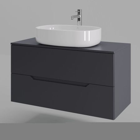 Тумба с раковиной Orange Line Li-100TugMDF+B04-600W 100х50 цвет серый