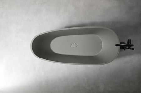 Ванна из искусственного камня Abber Dortmund AM9911MLG 170х75 отдельностоящая овальная с каркасом