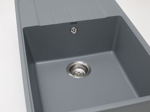 Кухонная мойка Grandex Aqua 600212 76х50 цвет серый поверхность матовая - фото 5