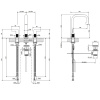 Смеситель Gessi Inciso 58013#707 на раковину черный