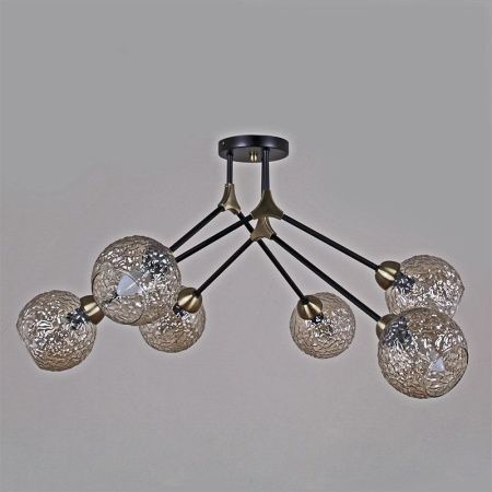 Люстра на штанге Illumico IL0264 IL0264-6CSQ-79 BK AB