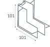 Соединитель вертикальный угловой Italline Kreator (Креатор) IT09-9033 black