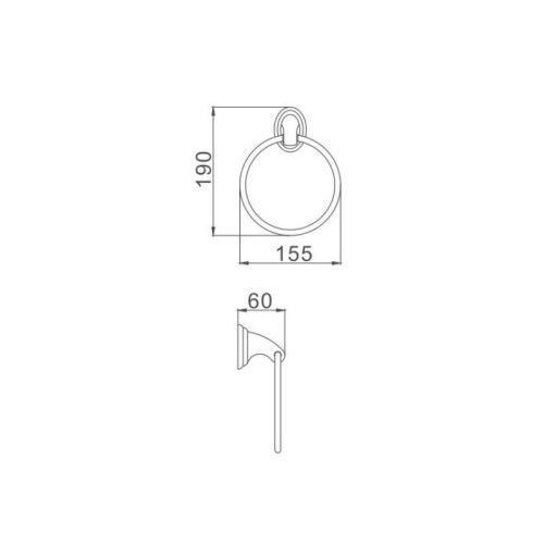 Кольцо для полотенец Maretti Karla KA8061010 - фото 4
