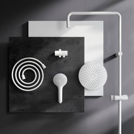 Душевая стойка Am.Pm Gem F0790033 настенная цвет белый