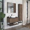 Шкаф-пенал Comforty Порто 00-00009982CF 40х170 подвесной цвет коричневый