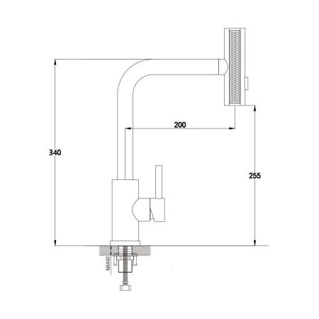 Смеситель для кухни Raffine F203C на мойку белый
