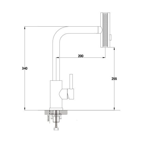 Смеситель для кухни Raffine F203T на мойку оружейная сталь - фото 3