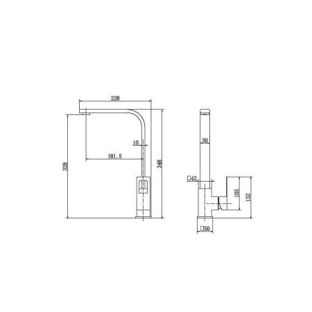 Смеситель для кухни Fashun A54018 на мойку сатин