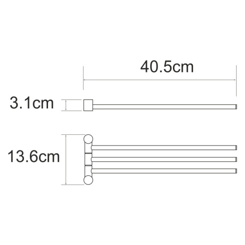 Полотенцедержатель WasserKRAFT 1033B - фото 3