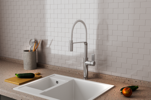 Смеситель для кухни Rush MS9035-35White на мойку хром - фото 3