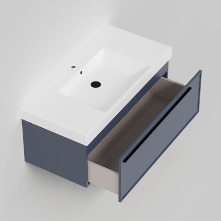 Тумба с раковиной La Fenice ELBA NFNC-01-ELB-BG-100-3-100 100х50 подвесная цвет синий