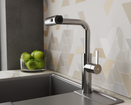 Смеситель для кухни Rush Tinos TI3732-18 на столешницу сатин