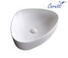 Раковина из сантехнического фарфора Cerutti SPA CR0089 50х40 накладная цвет белый без отверстий под смеситель