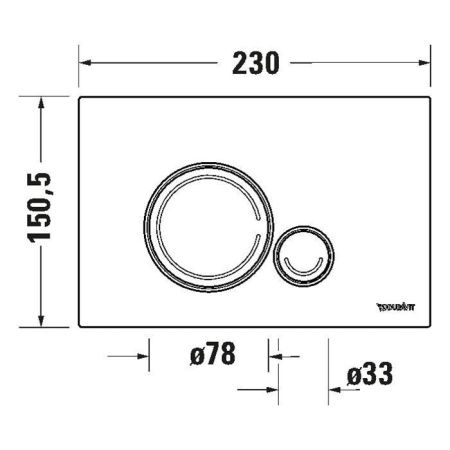 Клавиша смыва механическая Duravit DuraSystem WD5010011000/WF5120011010 цвет белый