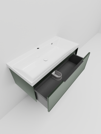 Тумба под раковину La Fenice Simpla FNC-01-SIM-G-100 100х40 подвесная цвет зеленый