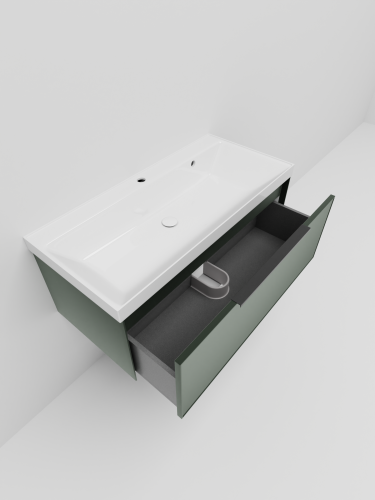 Тумба под раковину La Fenice Simpla FNC-01-SIM-G-100 100х44х35 подвесная цвет серый матовый - фото 3