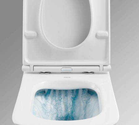 Чаша унитаза подвесная Arrow AHB2182H цвет белый без сиденья безободковая каскадный смыв