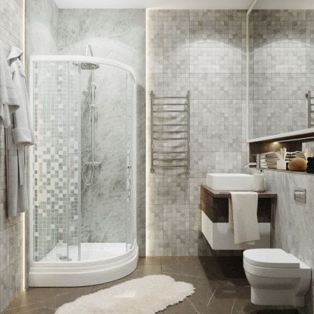 Душевой уголок Тритон Стандарт Щ0000061791 100х100 стекло с рисунком профиль белый с поддоном