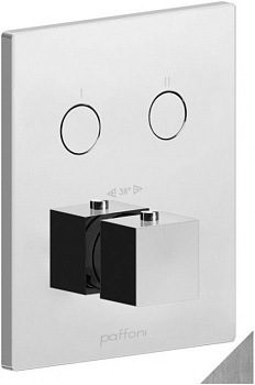 Смеситель для душа Paffoni Compact Box CPT518ST встраиваемый в стену сталь с термостатом