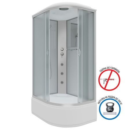 Душевая кабина Niagara Classic 23101424LG 120х80 асимметричная с крышей ориентация левая