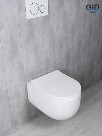 Унитаз подвесной Gid Tornado 62262Y белый с сиденьем микролифт безободковый смыв торнадо