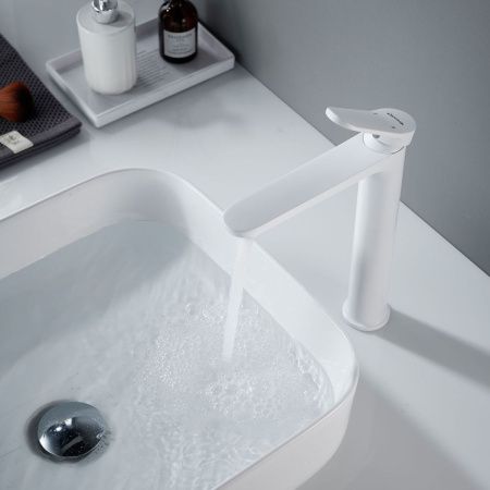 Смеситель для раковины Shevanik S43C S4311C на столешницу белый