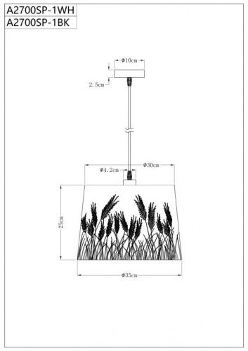 Светильник подвесной Arte Lamp Celesta (Целеста) A2700SP-1BK - фото 5
