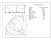 Ванна акриловая Aquatek Сириус SIR164-0000002 165х165 угловая угловая с каркасом без ручек