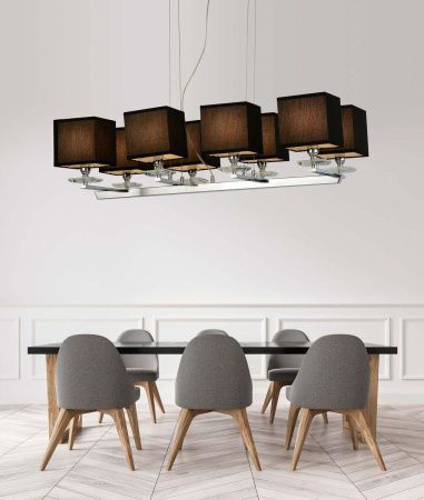 Люстра подвесная Lumina Deco Fianelo (Фианело) LDP 1248-8 BK