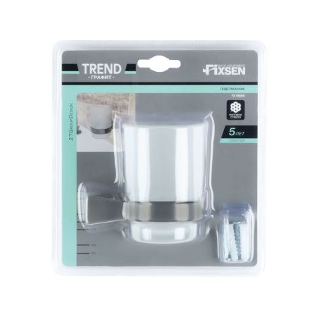 Стакан для зубных щеток Fixsen Trend graphite FX-98006