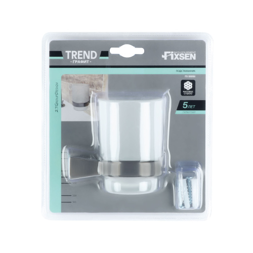 Стакан для зубных щеток Fixsen Trend graphite FX-98006 - фото 2