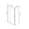 Душевой уголок Vincea Garda VSR-1G9014CL 140х90 стекло прозрачное профиль хром без поддона